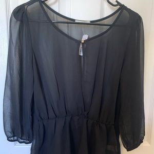 New Agaci black peplum top